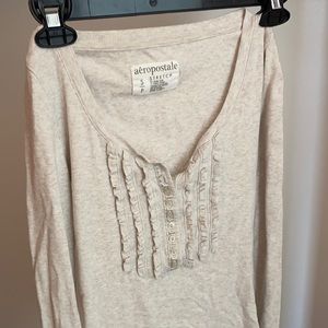 Aeropostale Beige Long Sleeve Knit S